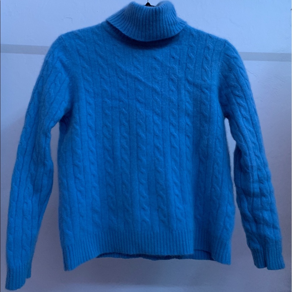 super cute baby blue cashmere sweater